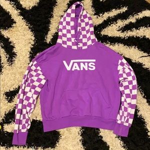 purple checkerboard vans hoodie